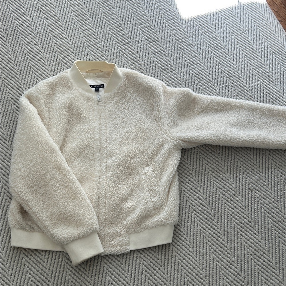 J. Crew Factory Cream Bomber Jacket